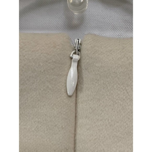 Julie Brown Women’s Sleeveless Faux Fur Trim Hem Cream Black Dress NEW Size 6 - Picture 9 of 12